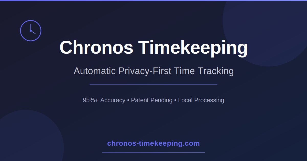 Chronos Timekeeping - Automatic Privacy-First Time Tracking